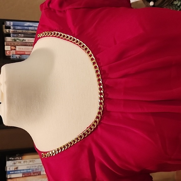 EM red blouse - Picture 3 of 4